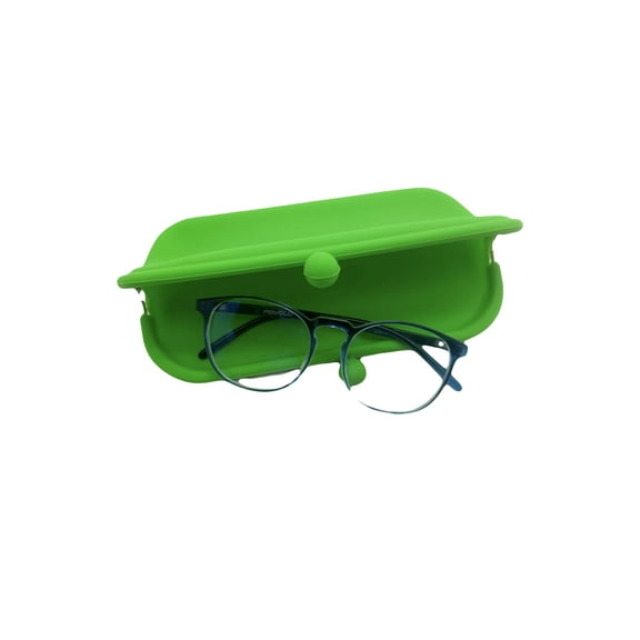 Silicone Eyeglass Case -Soft Touch Multi-Use Flexible Silicon Utility Case (Green)