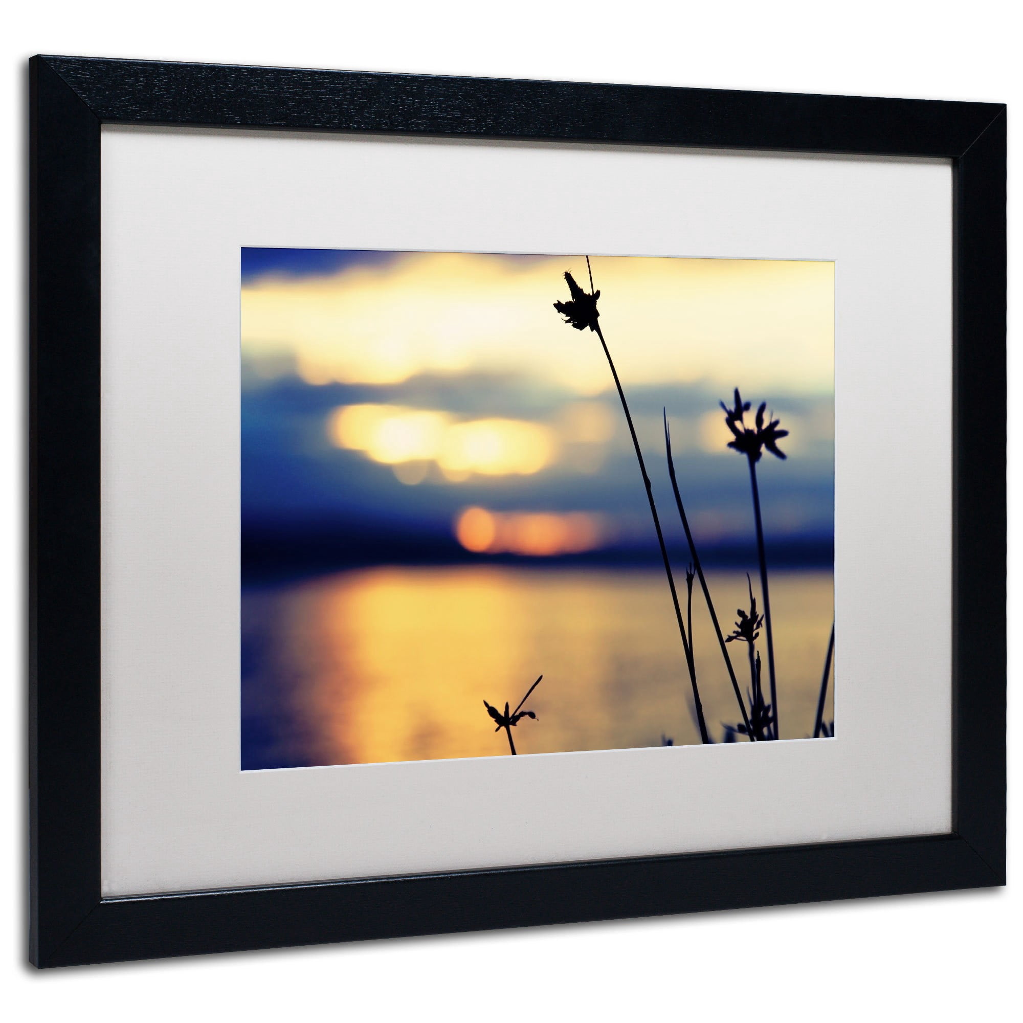 Trademark Fine Art "Sunset Thoughts" Canvas Art by Beata Czyzowska Young, White Matte, Black Frame
