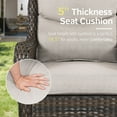 thumbnail image 3 of PARKWELL 3-Piece Patio Wicker Chairs Swivel Rocker Set,Outdoor High Back Swivel Glider Rocking Lounge Chairs with Side Table for Patio Deck Garden,Brown/Beige, 3 of 8