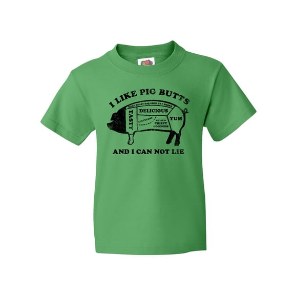 Inktastic I Like Pig Butts Youth T-Shirt