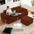 thumbnail image 6 of Modular Sectional Sofa with Ottoman, Convertible L-Shaped Corduroy Cloud Couches with Deep Seat for Living Room,Bedroom, 6 of 10