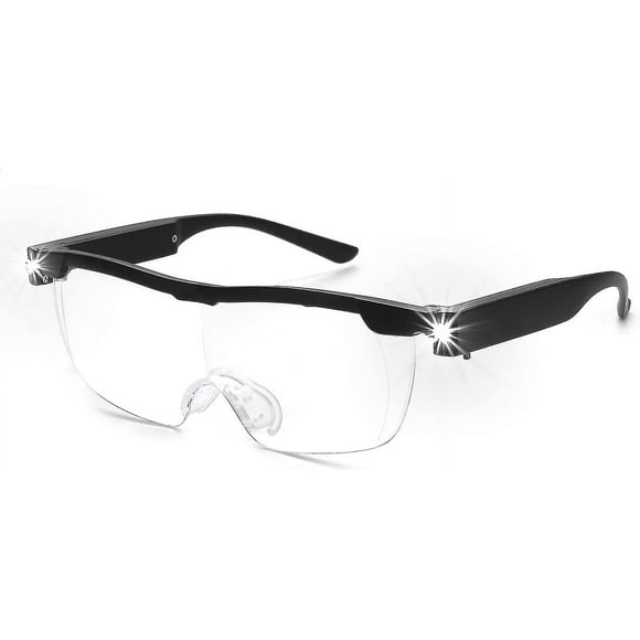 180% Magnifying Glasses With Rechargeable Led Light - Powerful Magnifying Glasses - Hands Free Glasses For Close Work, Crafts, Jewelers, Reading, Hobb
