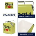 thumbnail image 6 of Coors Banquet Retro Ice Chest Cooler with Bottle Opener 13L (14 qt), 18 Can Capacity, Yellow and Silver, Vintage Style Ice Bucket for Camping, Beach, Picnic, RV, BBQs, Tailgating, Fishing, 6 of 10