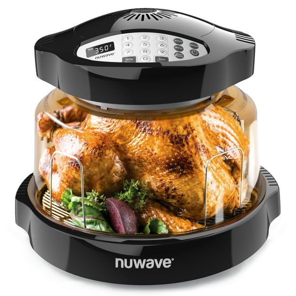 Horno infrarrojo Nuwave Pro Plus 2, encimera, convección, cocción fresca o congelada, sin descongelar ni precalentar, cocción saludable, calor envolvente 360, temperaturas ajustables, 100 preajustes,