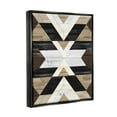 thumbnail image 3 of Rustic Linear Aztec Shapes Abstract Graphic Art Jet Black Framed Art Print Wall Art, 3 of 6