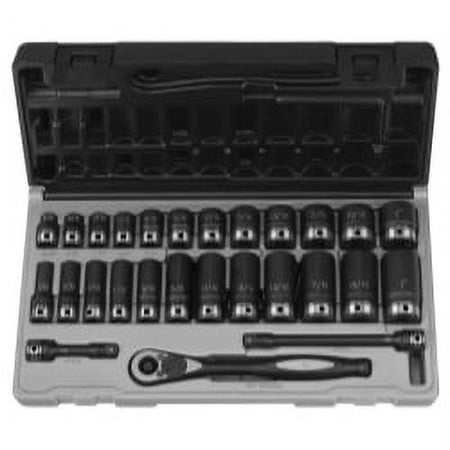 UPC: 0838780001746 | 3/8  Dr. 27pc Fract. Std & Deep Duo-Socket Set – 6 Pt.