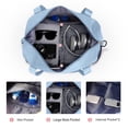 thumbnail image 6 of Gynky Travel Duffel Bag for Women Men Waterproof Carry On Expandable Duffle Tote Shoulder Weekender Overnight Bags w/ 3 Front Pocket/Wet Dry Pocket/Trolley Sleeve, Sport Dance Gym Luggage, Sky Blue, 6 of 10