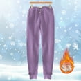 thumbnail image 2 of Clearance! Delayuji Thermal Underwear for Women Womens Long Underwear Bottoms Warm Lined Athletic Sweatpants High Waisted Jogger Thicken Outdoor Long Pants Xxxl Purple, 2 of 4