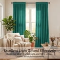 thumbnail image 4 of SNITIE Velvet Curtains 2 Panels, Thermal Insulated Rod Pocket Curtains, Soft Privacy Light-Filtering Velvet Drapes for Bedroom Living Room, 4 of 7