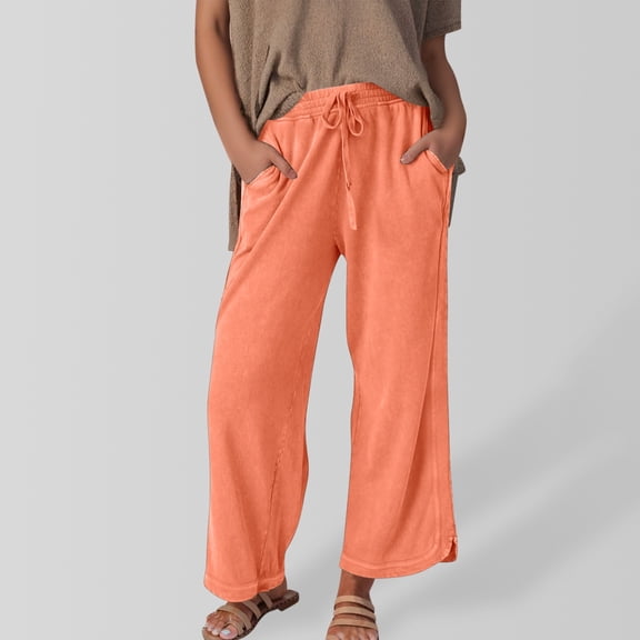 Women's Pants Wide Leg Straight Baggy Red Pant Women Casual Comfy Pants Womens Pants Trendy