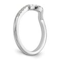 thumbnail image 6 of 14K White Gold Ring Band Wedding Diamond Round Contoured , Size 5, 6 of 7