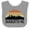 Heather and White, variant on Inktastic Charlotte North Carolina Skyline Boys or Girls Baby Bib