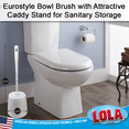 thumbnail image 4 of LOLA Toilet Bowl Brush & Caddy W/ Eurostyle Rounded Head, Durable Poly Fiber Bristles -6 Pack, 4 of 6