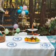 thumbnail image 3 of Decoración Floral de Cumpleaños - Vajilla Desechable con Flores Azules y Blancas, 3 of 7