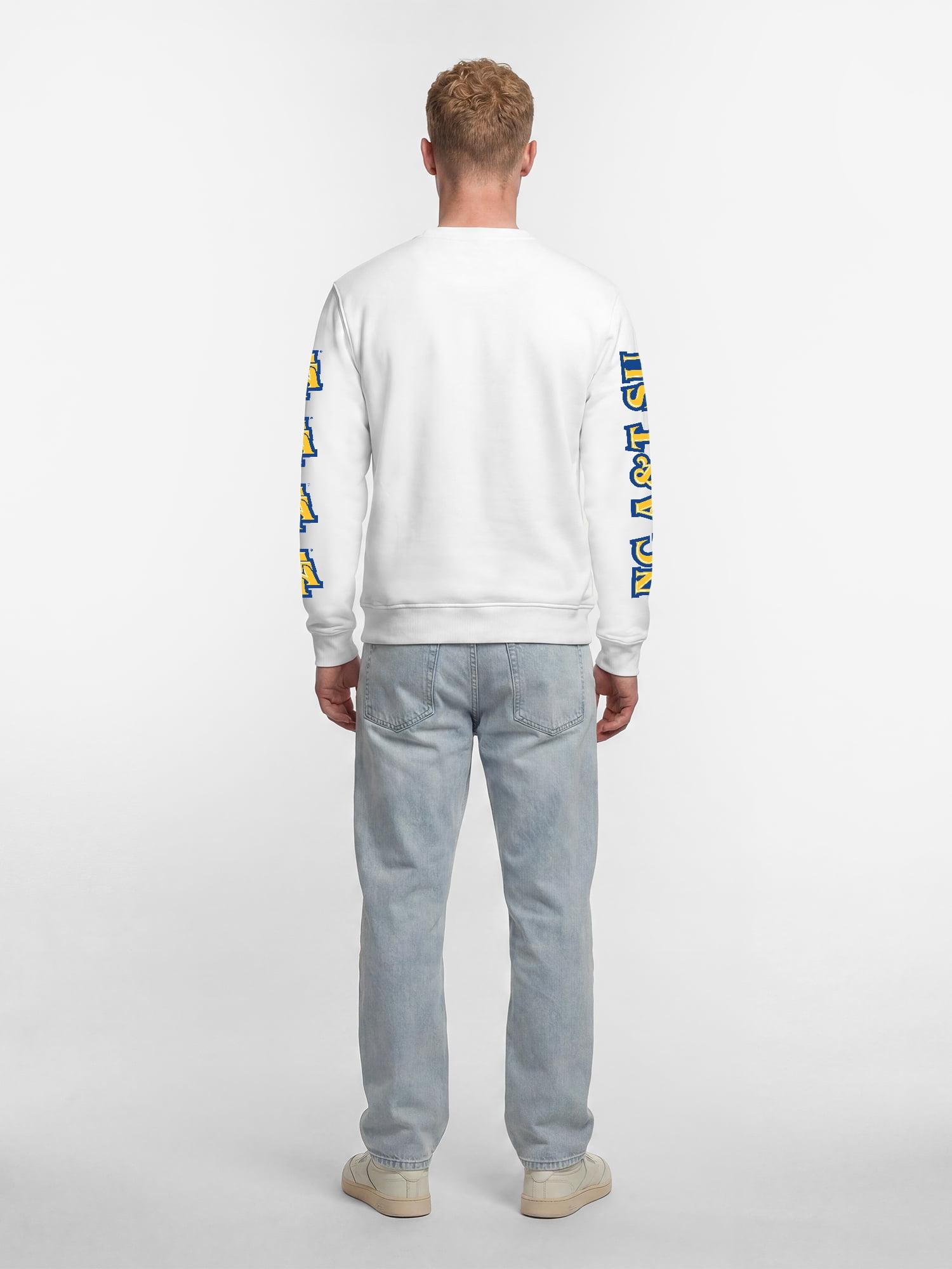 North Carolina A&T Aggies Reebok Mens White Crew Sweatshirt