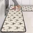 thumbnail image 2 of Kitchen Rugs Sets Of 2,Beige Antelope Head Pattern Anti Fatigue Kitchen Mat Rugs Non Slip Washable,Decorative Kitchen Floor Mats for Kitchen,Sink,Laundry,17"x47"+17"x47", 2 of 5