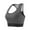 Gray, variant on Women's Sports Bras Plus Size Medium Under $5 Solid Color Thin Style Ventilate No Buckle Bra Without Steel Rim