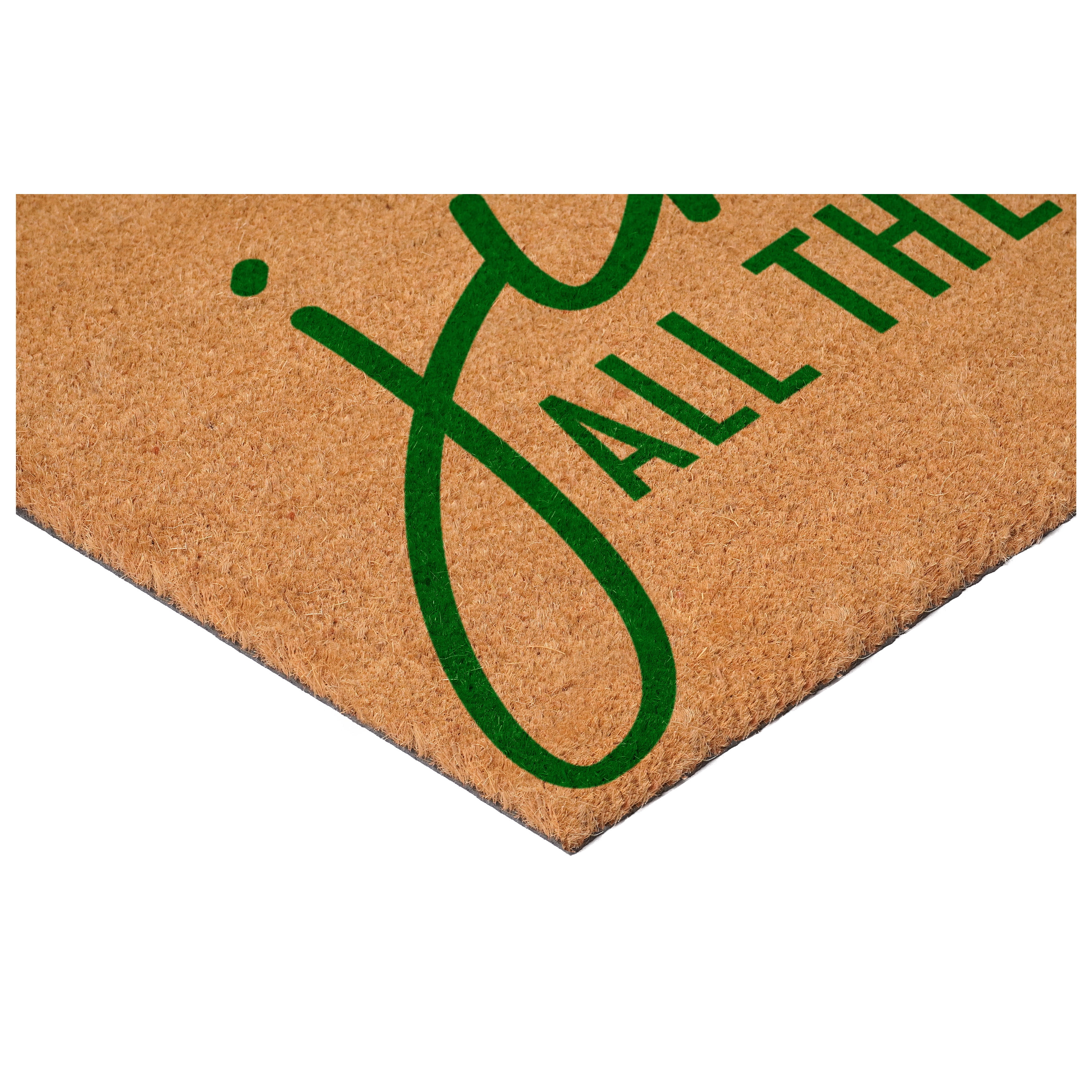 Green Jingle All the Way Doormat 24" x 36"