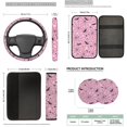 thumbnail image 7 of XYZCANDO Bat Spider Web 14 Pieces Car Seat Covers Full Set Steering Wheel Cover Center Console Pad Seat Belt Pads Headrest Covers Cup Coasters for Most Cars SUVs Sedans, 7 of 7