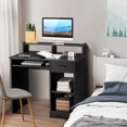 thumbnail image 2 of Costway Computer Desk w/Hutch & 2-Tier Open Storage Shelves for Home Office, 2 of 10
