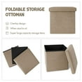 thumbnail image 6 of Folding Storage Ottoman Cube Space-Saving Storage Toy Box Foot Rest Stool Seat 11.8", 6 of 8