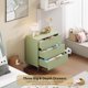 thumbnail image 5 of Fluted 3 - cajón de madera cómoda: a estilizado para dormitorio nightstand con deep almacenamiento y de anchura surface para sala de estar, hallway o para niños' room (green), 5 of 9