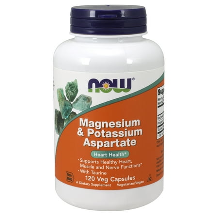 NOW Supplements, Magnesium & Potassium Aspartate with Taurine, 120 (Best Type Of Potassium Supplement)