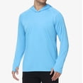 thumbnail image 6 of Men's Sun Protection Hoodie Rash Guard Shirts Long Sleeve UPF 50+ Swim Fishing Shirt with Hood Lightweight UV SPF, 6 of 9