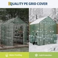 thumbnail image 4 of Bingirl 57x57x77 Inch Portable Walk-In Greenhouse With Three Tiers Of 12 Shelves And One Door Without Windows, 4 of 7
