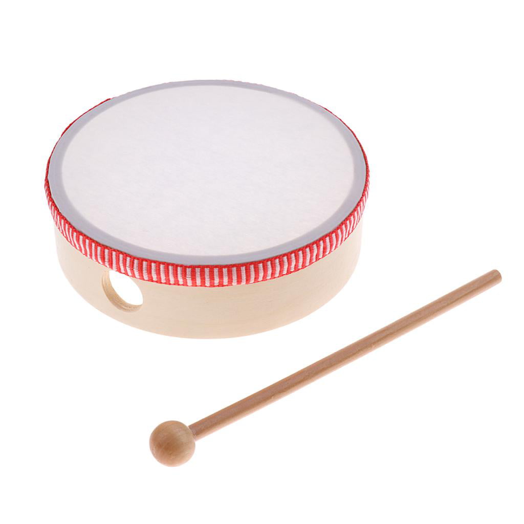 Hand Drum Imitation Lambskin Drumhead Mini Percussion Instrument Toys Gift LE 