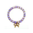 thumbnail image 4 of ELYA Jewelry Women's Bow Charm Light Purple Jade Stone Stretch Bracelet, 4 of 5