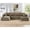 Brown, variant on Kevinplus U shape Modular Sectional Sofa, Compressed Sectional Sofa Modern Minimalist Style Corduroy Couch, Sleeper Sofa for Living Room, Bedroom, Grey