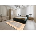 thumbnail image 4 of Ahgly Company Indoor Round Abstract Khaki Gold Oriental Area Rugs, 8' Round, 4 of 6