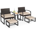 thumbnail image 1 of Costway Outdoor Furniture Set, Patio Rattan Conversation Set for Balcony,Porch, Backyard Mix Brown + Beige, 1 of 10