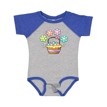 

Inktastic Happy Flowers and Pastel Eggs in Easter Basket Gift Baby Boy or Baby Girl Bodysuit