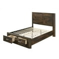 thumbnail image 4 of ACME Elettra Lit Grand avec Rangement en Noyer Rustique, 4 of 4