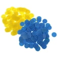 thumbnail image 1 of 200 fichas contadoras de fichas de plástico, colores mezcdos de 18 mm (amarillo, azul) para fichas de juego de fichas de bingo Baoblaze Contadores de juegos de mesa, 1 of 8