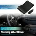 thumbnail image 2 of Hand Sewn Steering Wheel Cover Stitch Universal Fit 14.6-15.2 Inch 37-38.5cm Dia for Car Truck SUV Black, 2 of 6