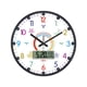 thumbnail image 3 of Reloj de pared redondo, silencioso y educativo para niños, ideal para aprender a leer la hora y usar Estilo D, 3 of 9