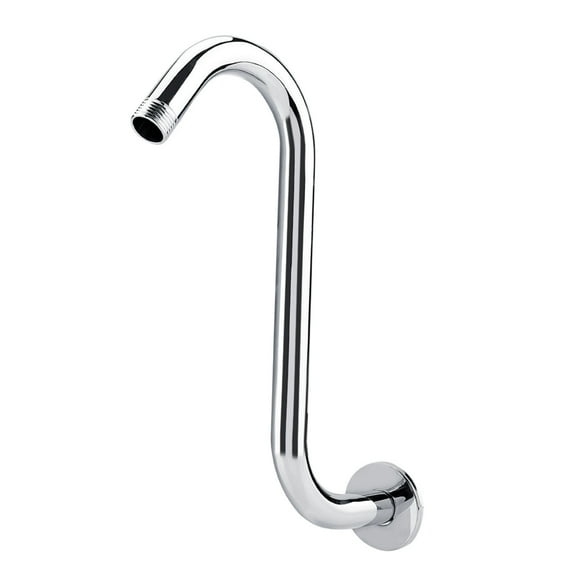 8Inch Shower Arm, 201 Stainless Steel High Rise S-Curved Shower Extension Arm Bathroom Accessory