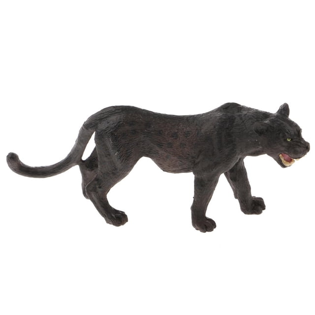Simución Bck Panther Decor Miniatura Animal Figuril Decoración para hogar, en mesas, escritorios, tortas temáticas CUTICAT Modelo animal