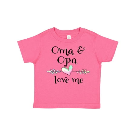 

Inktastic Oma and Opa Love Me- Heart Grandchild Gift Toddler Boy or Toddler Girl T-Shirt