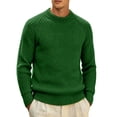 thumbnail image 3 of LYSMORA Men's Crew Neck Raglan Ribbed Knit Sweater Long Sleeve Pullover Top for Daily Commute City Stroll Fall Winter Casual Outing, 3 of 5