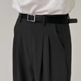 thumbnail image 5 of Men Microfiber Wrinkle Free Pleated Dress Pants Expandable Stretch Waist S-XL（1 piece）, 5 of 7