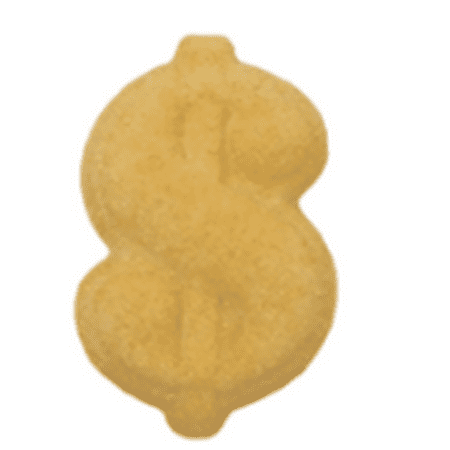 Edible Sugar Flowers - 24pk Gold Dollar Sign 1