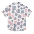 thumbnail image 2 of Dailycode Small Short Sleeve Button Down Shirts Hand Drawn Swirl Doodle Casual Shirt 3-10 Years, 2 of 9