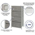 thumbnail image 4 of Flash Furniture Harris 4-Drawer Storage Chest of Drawers with Easy Pull Fabric Drawers, Light Gray, 4 of 12