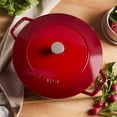 thumbnail image 6 of Staub Cast Iron Essential French Oven, Dutch Oven, 5-quart, serves 5-6, Made in France - Cherry, 6 of 7
