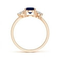 thumbnail image 2 of ANGARA Natural Bypass 1.55 ct Blue Sapphire and Diamond Ring in 14K Rose Gold for Women (Size-8x6mm) | September Birthstone, Anniversary, Jewelry Gift for Women | Natural Blue Sapphire Ring, 2 of 9