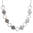 thumbnail image 2 of Hidden Hollow Beads Hammered Disc Shapes Women's Chain Fashion Lanyard Necklace, Jewelry ID Badge and Key Holder, 34 in., 2 of 4